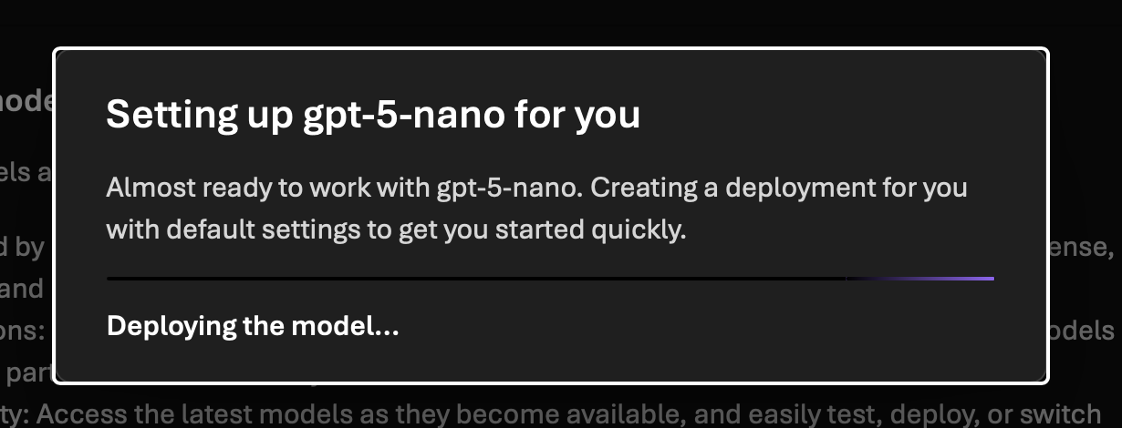 Confirm the model deployment in Azure AI Foundry